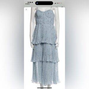 Blue Floral Tiered dress